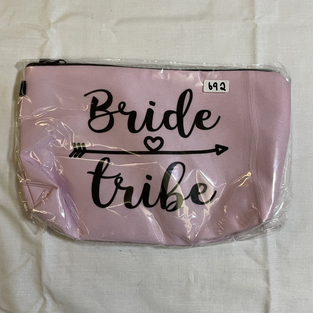 The‎ Pouch Bride Tribe Makeup Bag Pink NWT Canvas Wedding Multi-use